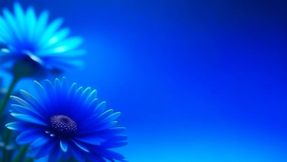 Голубой фон для презентации цветы