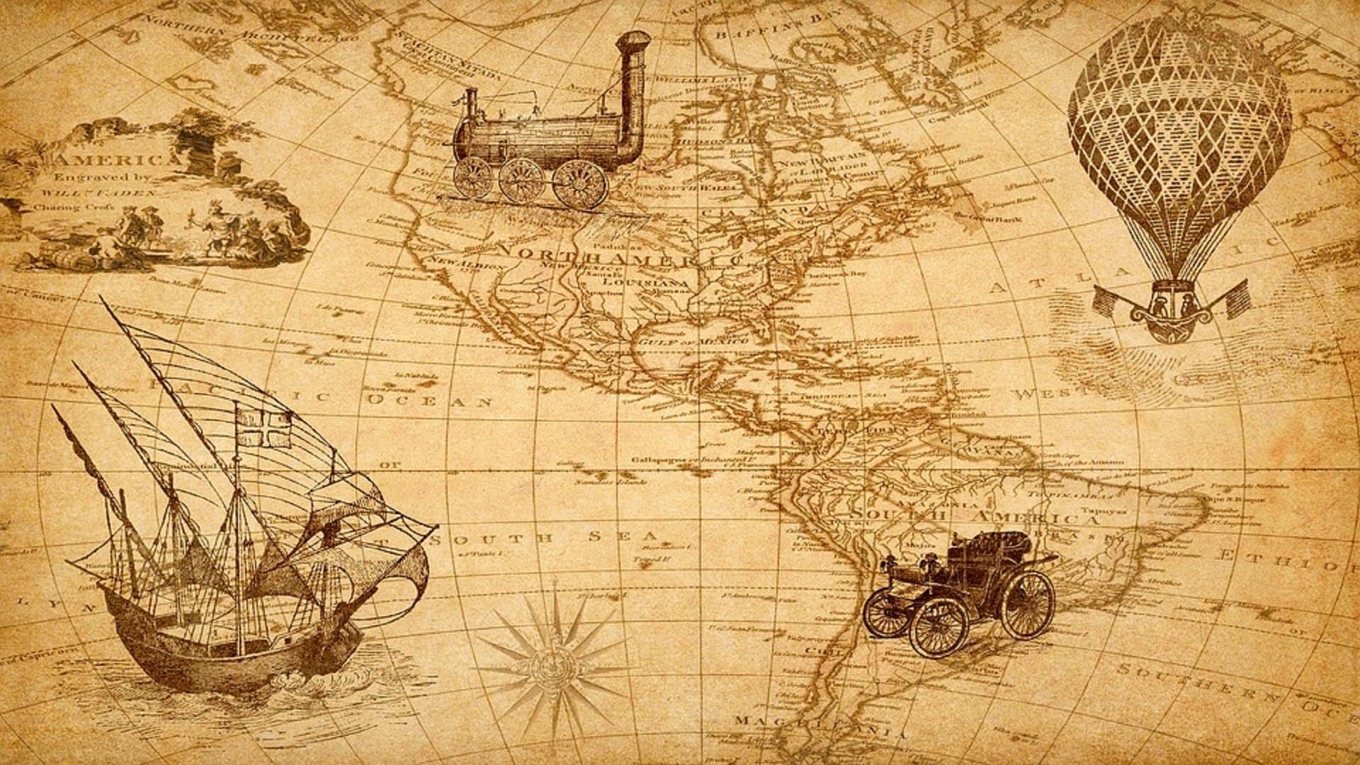 Старинная карта