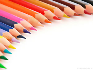 Цветные карандаши. Шаблон PowerPoint
