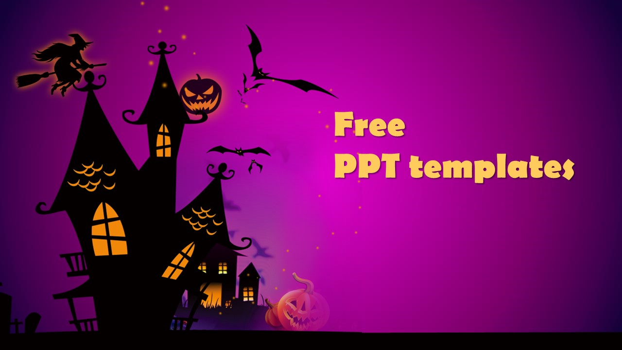 Титульный слайд шаблона PPT Хэллоуин